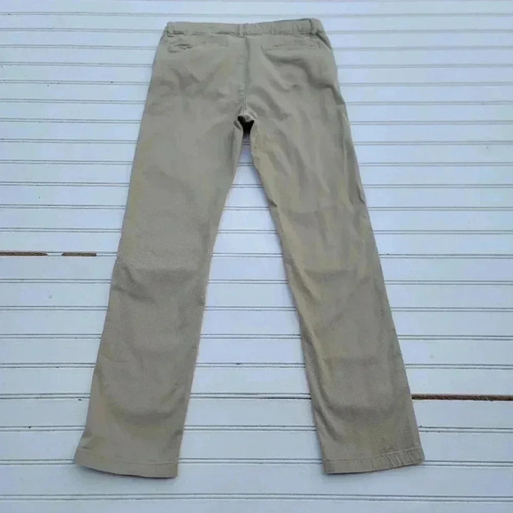 Place Boys Flat Front Beige Khaki Chino Pants Adjastable 29x27 Waist Sz 14 - Picture 3 of 10
